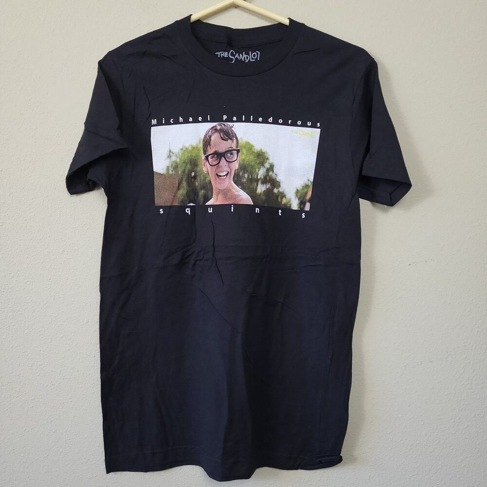 The‎ Sandlot Mens Black Cotton Michael Palledorous Squints T Shirt Size Small